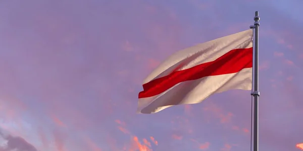 3d prestação da bandeira nacional da Bielorrússia — Fotografia de Stock