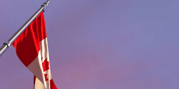 3d vykreslování národní vlajky Kanady — Stock fotografie
