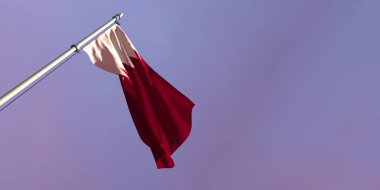 Katar 'ın ulusal bayrağının 3D canlandırması