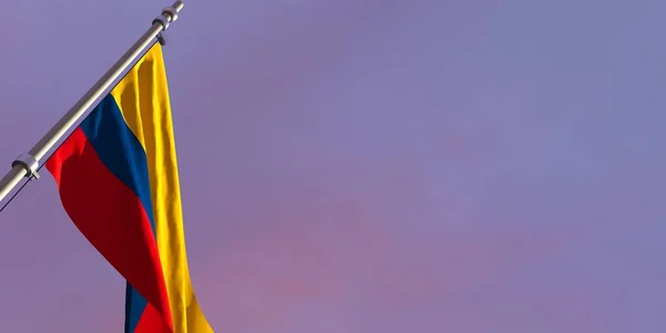 3d representación de la bandera nacional de Colombia — Foto de Stock