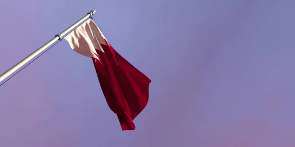 3d renderowanie flagi narodowej Kataru — Zdjęcie stockowe
