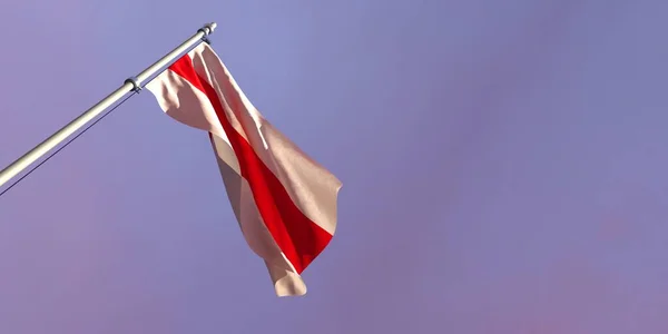 3d Utförande av Vitrysslands nationella flagga — Stockfoto