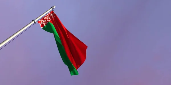 3d weergave van de nationale vlag van Belarus — Stockfoto