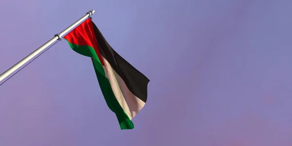 3d rendering of the national flag of the Jordan — Stock Photo, Image