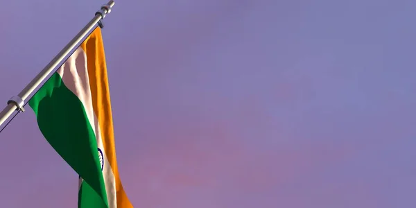 3d rendu du drapeau national de l'Inde — Photo
