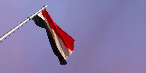 エジプトの国旗の3Dレンダリング — ストック写真