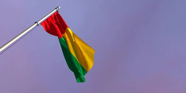 3d representación de la bandera nacional de Guinea Bissau — Foto de Stock