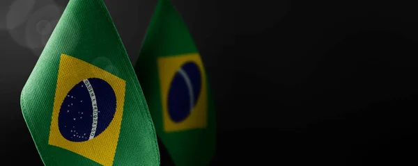 Set der brasilianischen Nationalflagge auf weißem Hintergrund — Stockfoto