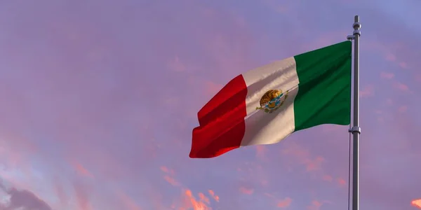 3d 렌더링 of the National flag of Mexico — 스톡 사진