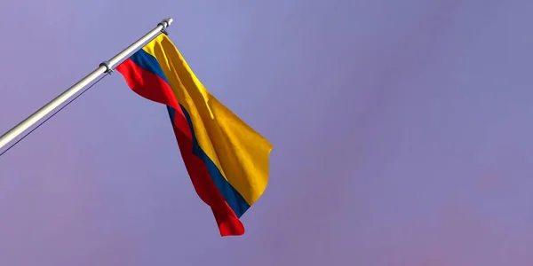 コロンビアの国旗の3Dレンダリング — ストック写真