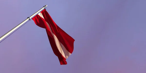3d representación de la bandera nacional de Letonia —  Fotos de Stock