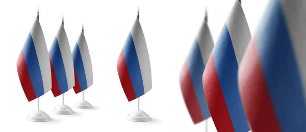 Σετ εθνικών σημαιών της Ρωσίας σε λευκό φόντο — Φωτογραφία Αρχείου