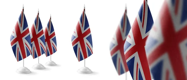 Set of United Kingdom national flags on a white background — Stock Photo, Image