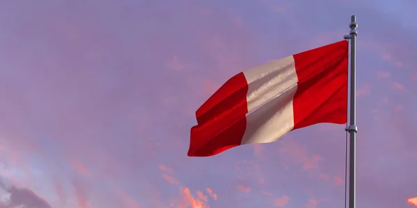 3d rendering of the national flag of the Peru — Stock Photo, Image