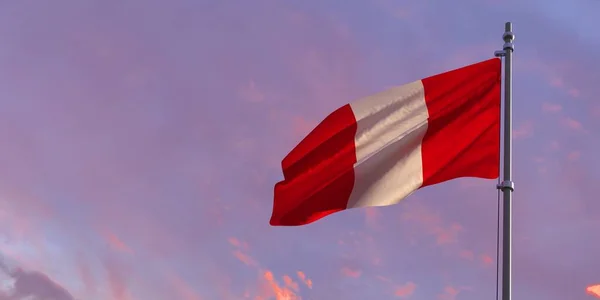 3d weergave van de nationale vlag van Peru — Stockfoto