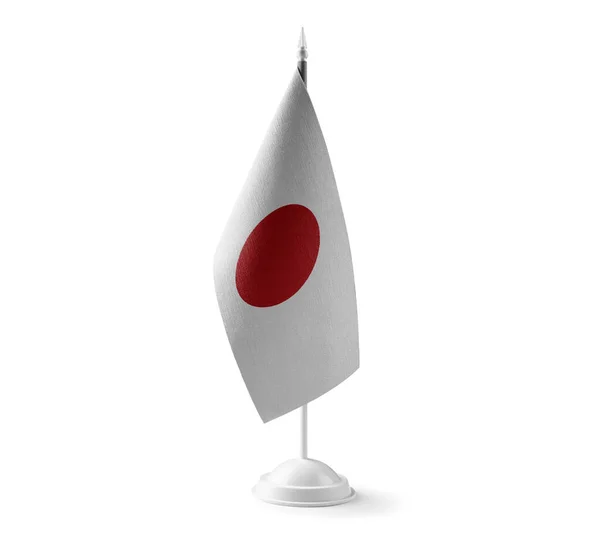 Petit drapeau national du Japon sur fond blanc — Photo