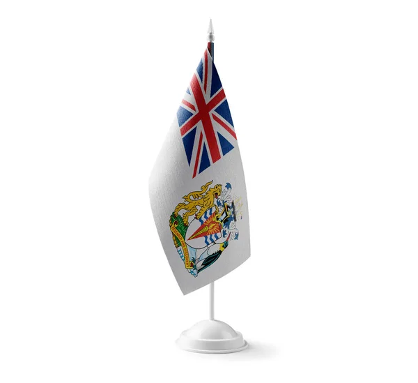 Liten nationell flagga av det brittiska antarktiska territoriet på en vit bakgrund — Stockfoto