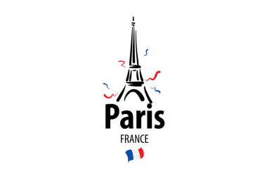 Paris 'teki Eyfel Kulesi' nin ikonu elle çizilmiş.