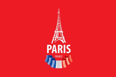 Paris 'teki Eyfel Kulesi' nin ikonu elle çizilmiş.