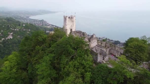 Festung Anakopia im neuen Athos in der Republik Abchasien. — Stockvideo