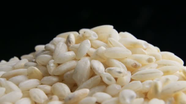 Il primo piano di riso bianco ruota in un cerchio — Video Stock