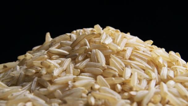 Arroz blanco primer plano gira en un círculo — Vídeo de stock