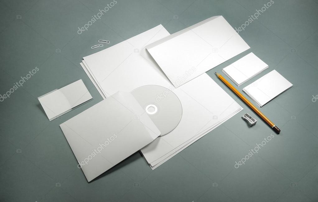 blank template for business cards, letterheads, envelopes and ba
