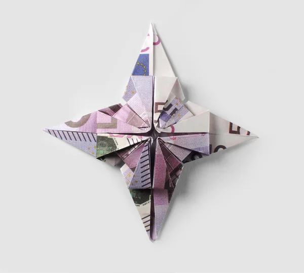 AB origami 500 euro banknot olarak imzala — Stok fotoğraf