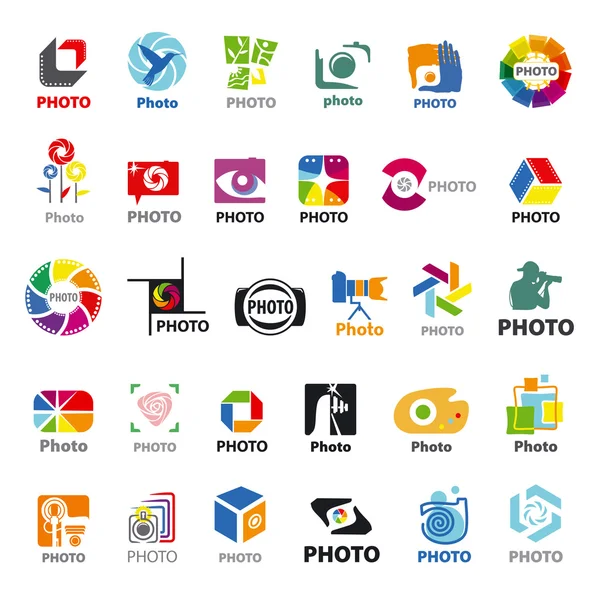 Maior coleção de logotipos vetoriais para o fotógrafo — Vetor de Stock