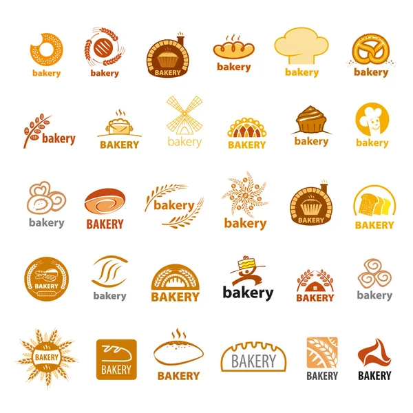 Mayor colección de logos vectoriales panadería — Vector de stock
