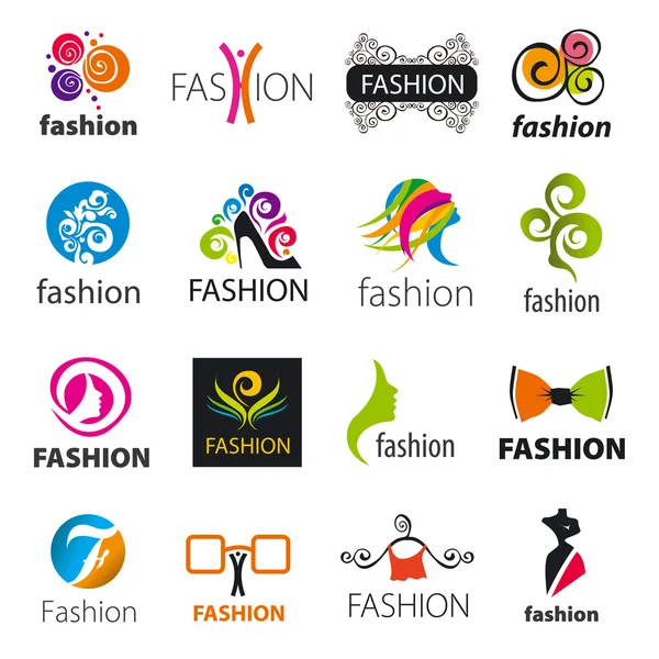 Maior coleção de logotipos vetoriais moda — Vetor de Stock