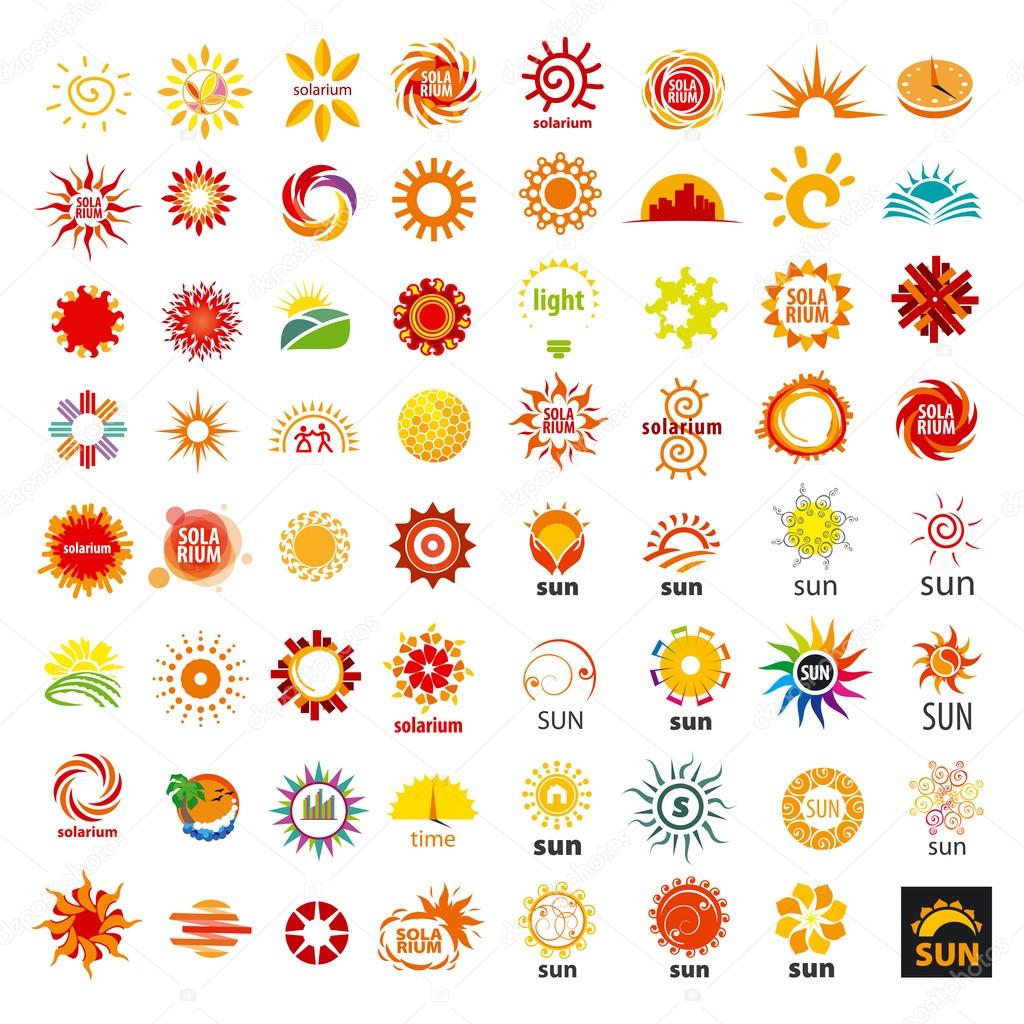 Big set of vector logos sun Stock Vector Image by ©artbutenkov 64385127