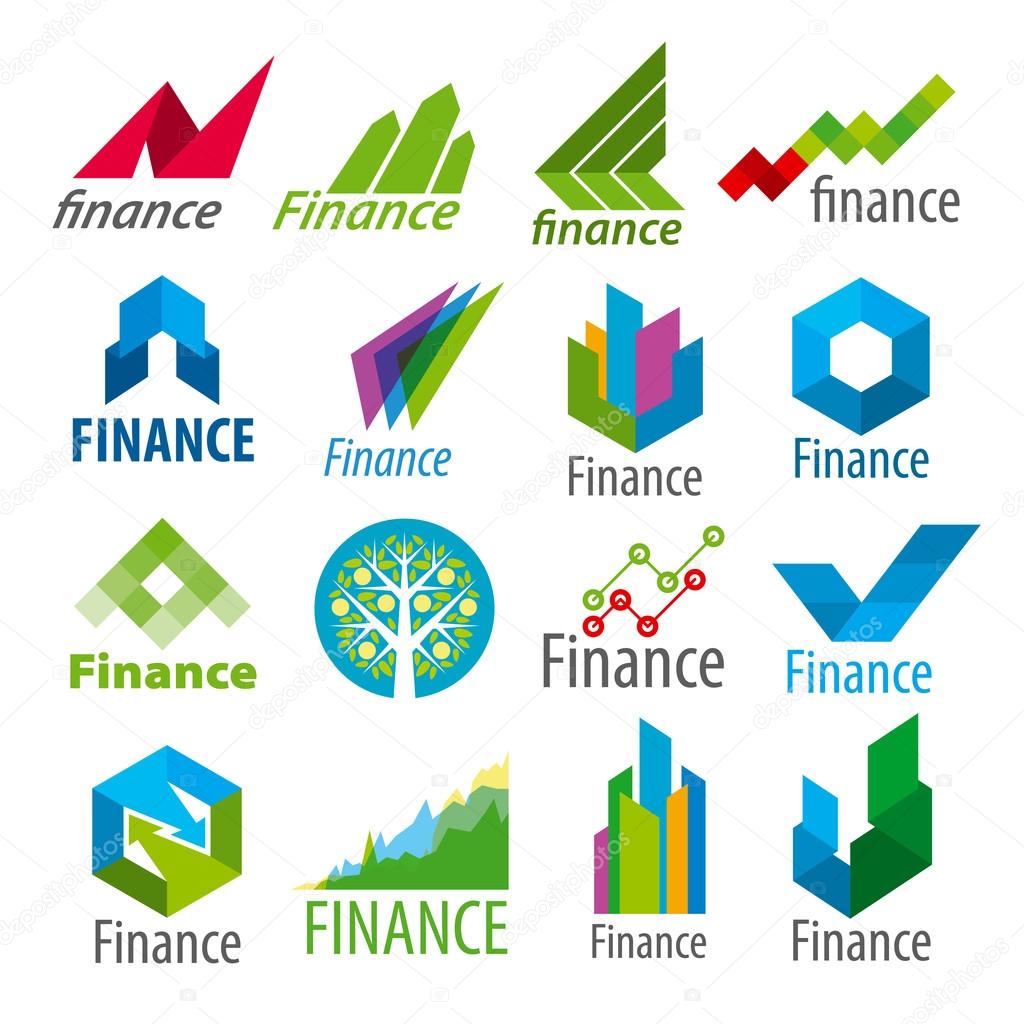 Big set of vector logos Finance