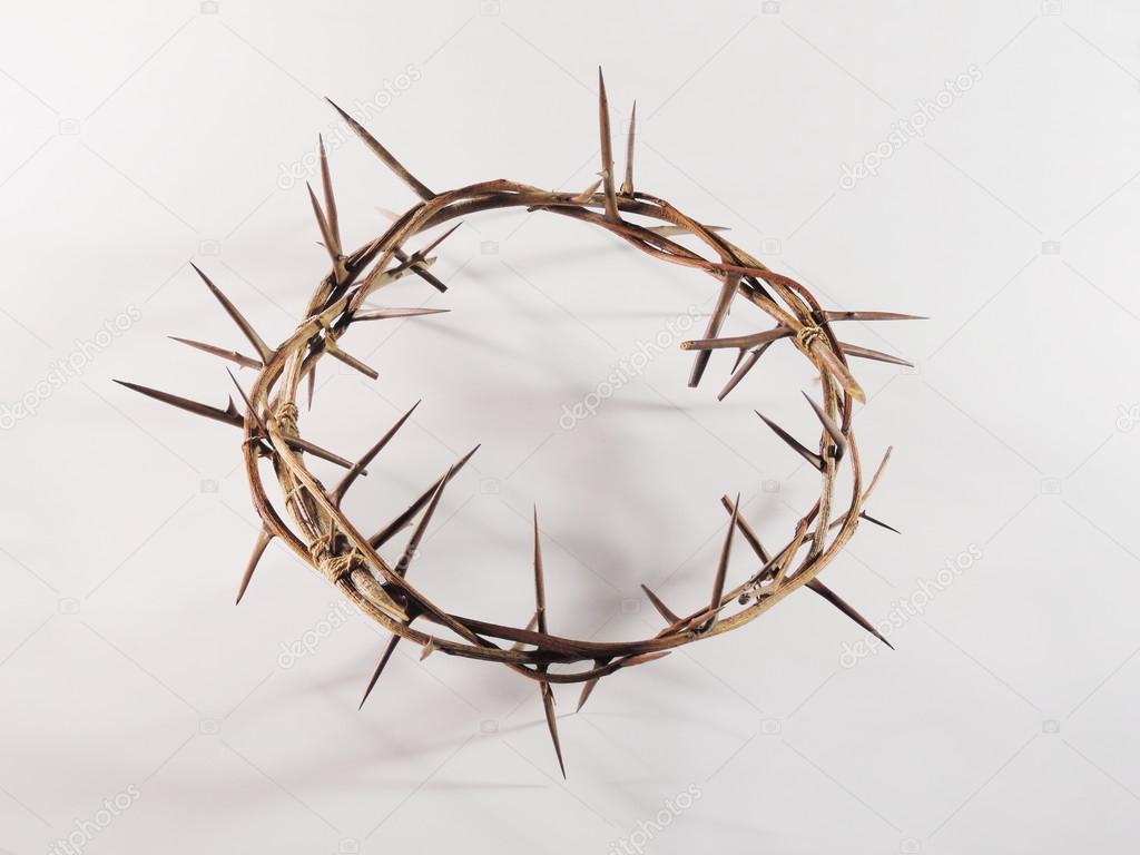 Crown of thorns with sharp spikes