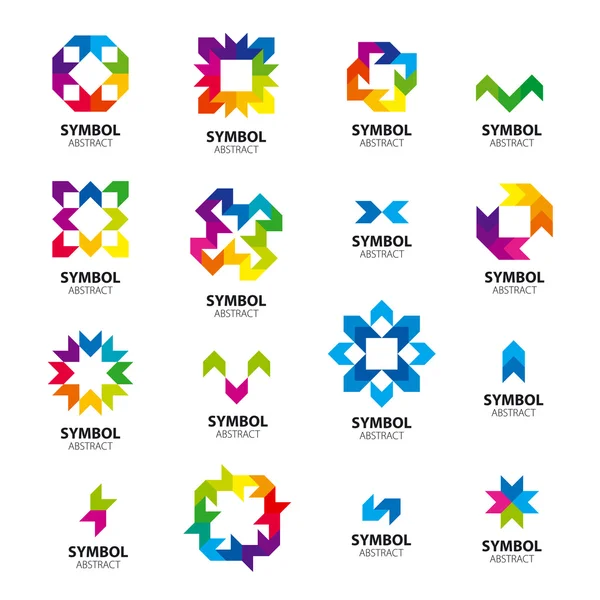 Gran colección de logos vectoriales módulos abstractos — Archivo Imágenes Vectoriales