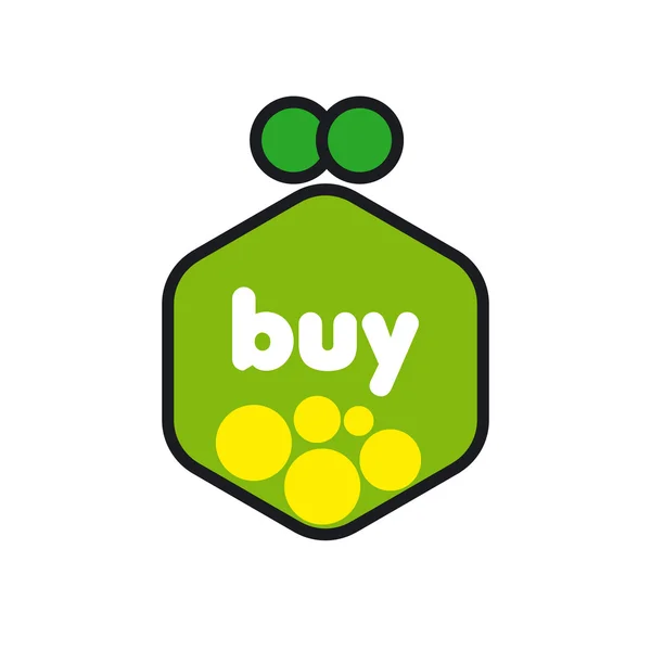 Logotipo do vetor bolsa verde com moedas —  Vetores de Stock