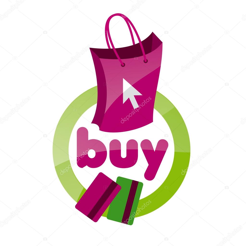 Vector logo shopping bag, basket