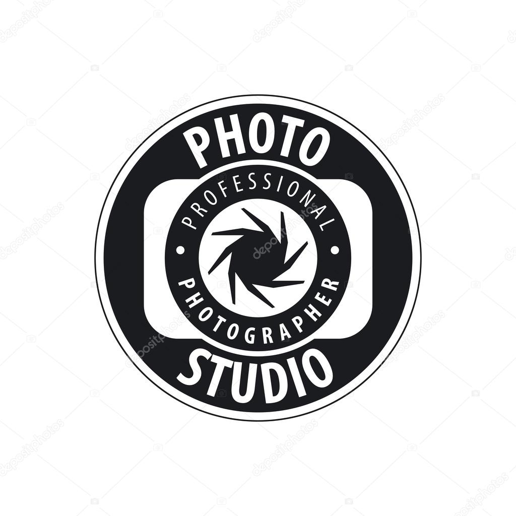 Round vector logo for studio photography
