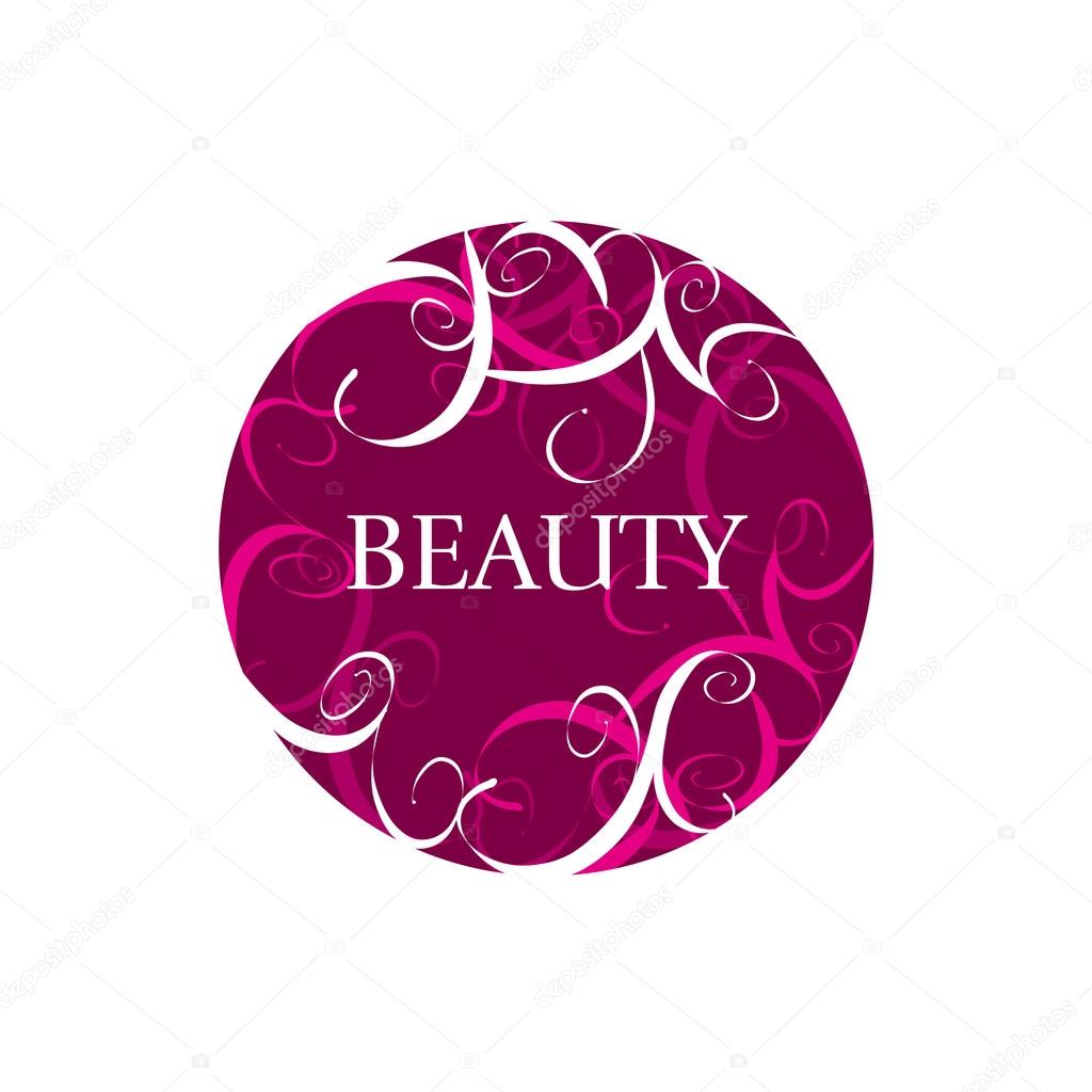 Round abstract vector logo for fashion