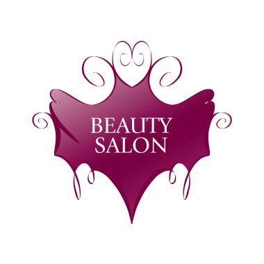 Bordo trendy vektör logo arması şeklinde