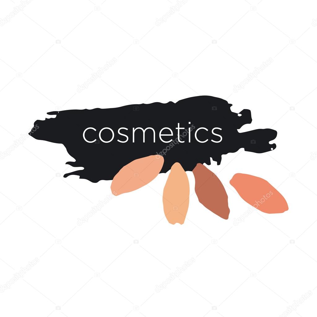 Abstract vector logo for cosmetics and makeup