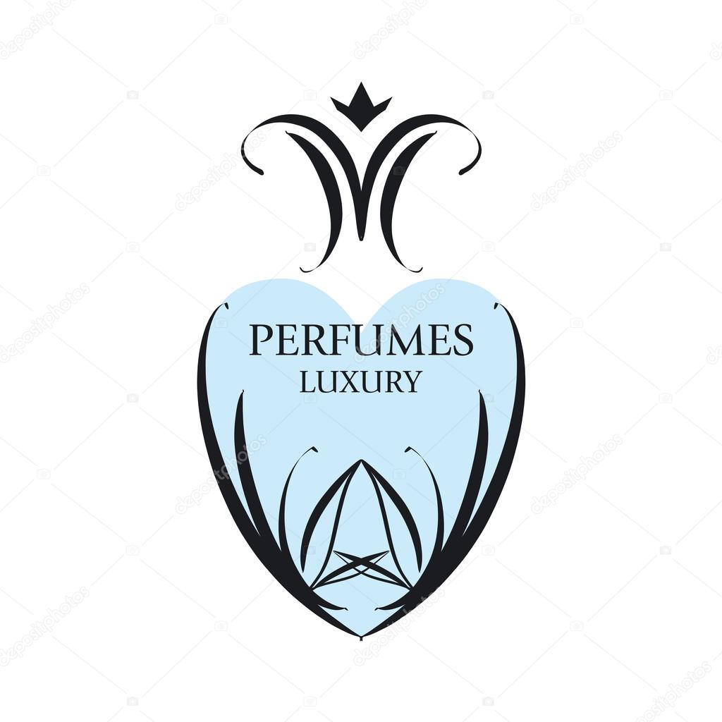 Abstract vector logo with patterns for perfumery