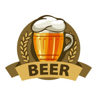 vektör logo bira kupa ve bir şerit