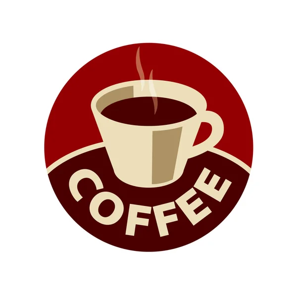 Vector logo taza de café negro — Archivo Imágenes Vectoriales