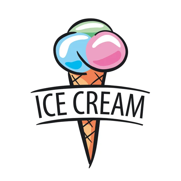 Векторний логотип кульки морозива — стоковий вектор