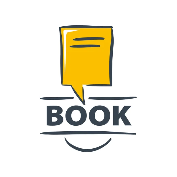 Wektor logo książki w postaci bańki — Wektor stockowy