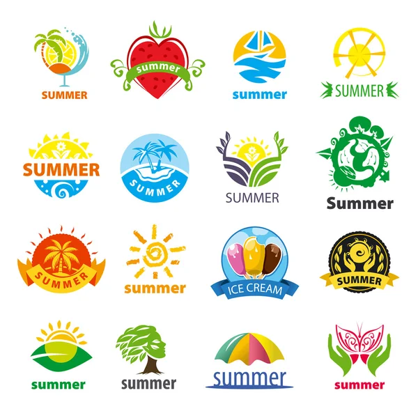 Biggest collection of vector logos summer — Stock Illustration Biggest collection of vector logos summer Stock Vector