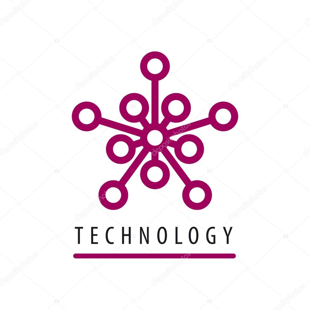 Vector logo tech chip sta