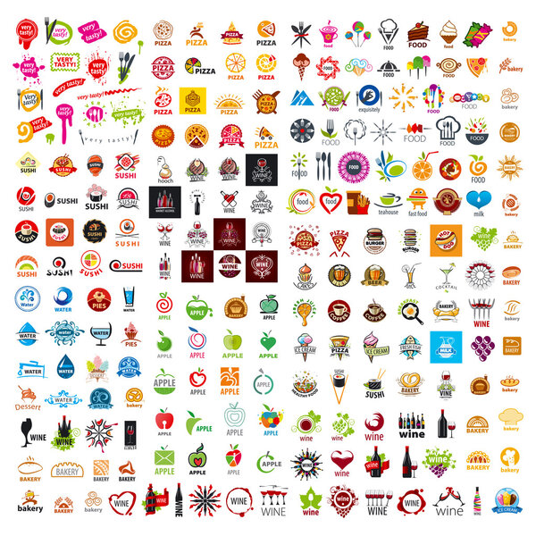 самая большая коллекция векторного дизайна логотипа продуктов питания и напитков
