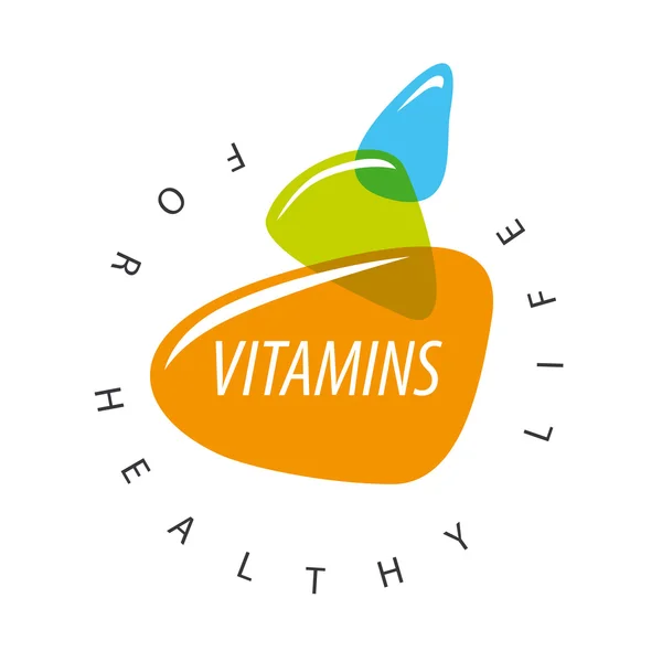 Abstrakte Vektor-Logo farbige Vitamine — Stockvektor